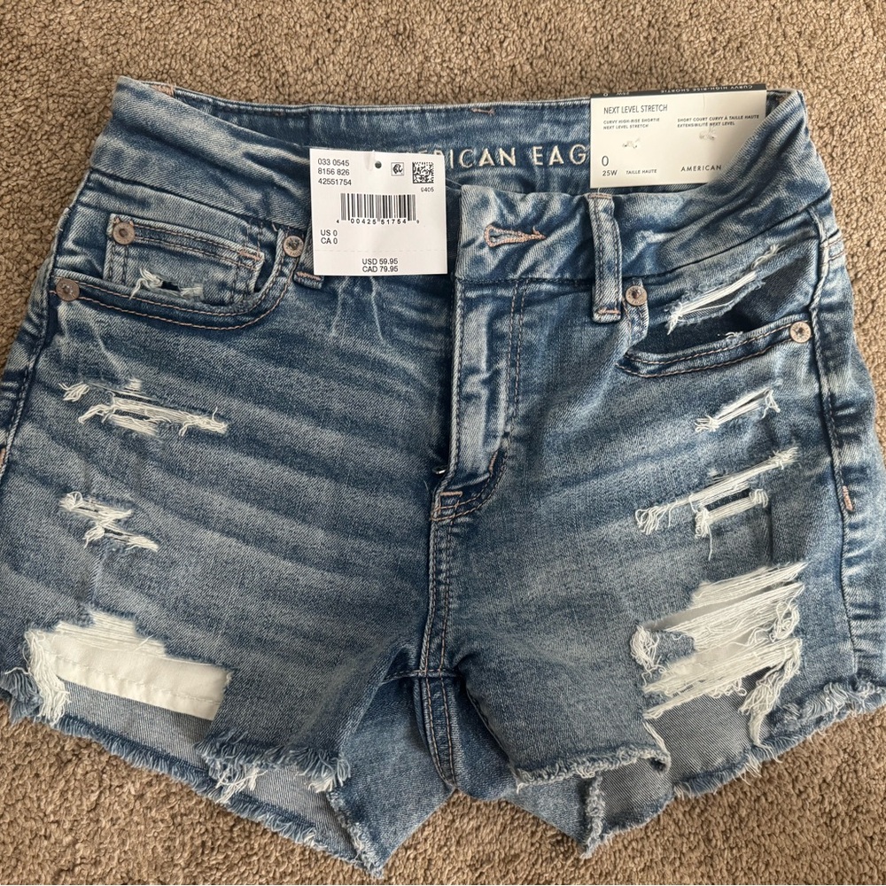 American Eagle Outfitters Women's Denim Distressed Shorts